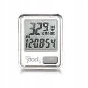 Liczniki rowerowe - TECHWELL licznik przewodowy EPOD-1 czarny - miniaturka - grafika 1