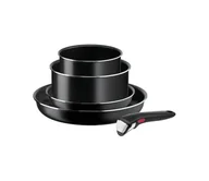 Zestawy garnków i patelni - Tefal - Zestaw naczyń kuchennych 5 szt INGENIO EASY COOK &amp; CLEAN BLACK - miniaturka - grafika 1