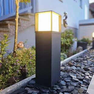 ORION Słupek oświetleniowy Henry, czarny, wysokość 60 cm, aluminium/stal - Lampy ogrodowe - miniaturka - grafika 1