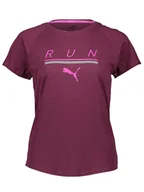 Koszulki sportowe damskie - Puma Koszulka funkcyjna "Run" w kolorze bordowym - miniaturka - grafika 1
