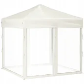 Pawilony ogrodowe - Składany namiot imprezowy ze ściankami, kremowy, 2x2 m - miniaturka - grafika 1
