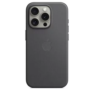 Apple Etui z tkaniny FineWoven do iPhone 15 Pro z MagSafe – Czarne - Etui i futerały do telefonów - miniaturka - grafika 1