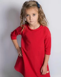 Koszulki dla dziewczynek - Tunika sukienka dresowa dla dziewczynki Cherry 116/122/By Royal Baby Shop - grafika 1