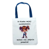 Torebki damskie - Torba na ramię uchwyt niebieski, zabawny tekst, Mi 013 - miniaturka - grafika 1