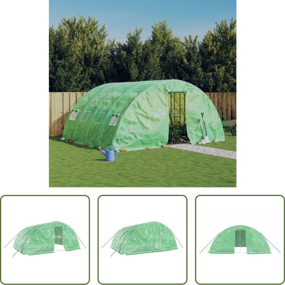 Szklarnia Living Store z ramą stalową Zielona 20 m² 5x4x2,3 m