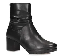 Botki damskie - Skórzane botki damskie Sergio Leone BT636-S czarny - miniaturka - grafika 1