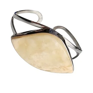 ankabizuteria.pl Ekskluzywna bransoletka srebrna z biało żółtym burs - Bransoletki - miniaturka - grafika 1