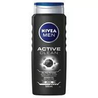 Kosmetyki do kąpieli - Nivea Men Żel pod prysznic z aktywnym węglem 500ml - miniaturka - grafika 1