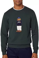 Bluzy męskie - Hackett London Męska bluza z logo Harry'ego, Zielony (ciemnozielony), XL - miniaturka - grafika 1