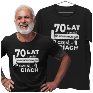 Koszulki męskie - Koszulka na prezent 70 lat urodziny na siedemdziesiątkę 70 lat i nadal na oryginalnych częściach sito - grafika 1