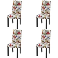 Krzesła - vidaXL Krzesła do jadalni 4 szt Floral Design Drewniana rama - miniaturka - grafika 1