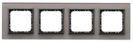 Klawisze i ramki - Ospel Sonata szare szkło ramka R-4RGC/41/25 4mm) R-4RGC/41/25 - miniaturka - grafika 1