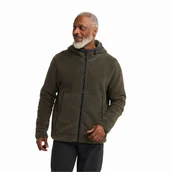 Bluzy męskie - Męska polarowa bluza z kapturem Jack Wolfskin STONE LITE HOODED JKT M obsidian moss - S - miniaturka - grafika 1