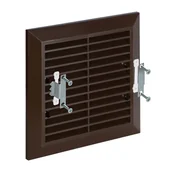 Kratki wentylacyjne - Kratka wentylacyjna 14 x 14 cm brązowa AWENTA - miniaturka - grafika 1