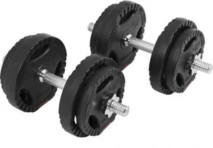 Gorilla Sports Zestaw hantli regulowanych z uchwytami 2x10 kg winylowe (100681-00007-0025) - Hantle i ciężarki - miniaturka - grafika 1