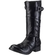 Kozaki damskie - Dockers by Gerli 257051, kozaki dziewczęce, Czarny czarny1, 42 EU - miniaturka - grafika 1