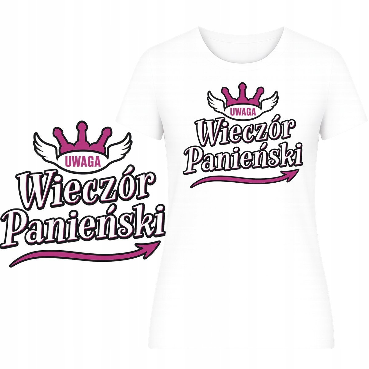 T-SHIRT DAMSKI KOSZULKA NA WIECZÓR PANIEŃSKI ZABAWNY NADRUK PANIEŃSKIE 4XL