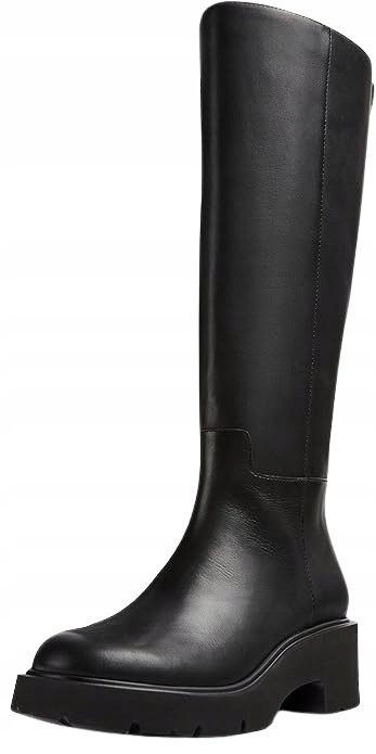 CAMPER KOZAKI DAMSKIE CZARNE Z EKO SKÓRY GŁADKIE NA PLATFORMIE 39 Ż5E