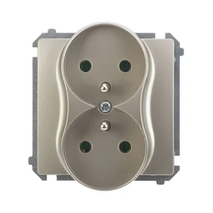 LEDart podwójne Kontakt-Simon Basic z uziemieniem satynowe - Gniazdka elektryczne - miniaturka - grafika 2