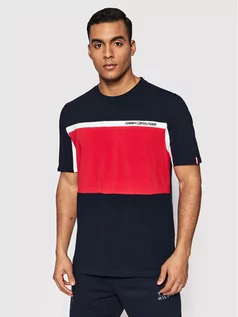 Koszulki męskie - Tommy Hilfiger T-Shirt Colorblocked MW0MW25078 Granatowy Regular Fit - grafika 1