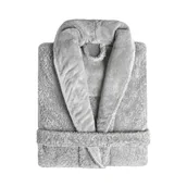 Szlafroki damskie - Graccioza Szlafrok Long Double Loop Silver - miniaturka - grafika 1