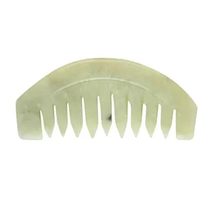 Jadeitowy grzebień do masażu - 9 cm - Wschód - Akcesoria medycyny naturalnej - miniaturka - grafika 1