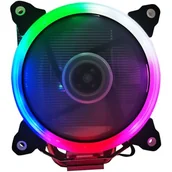 Chłodzenie procesora - Gembird Chłodzenie CPU Huracan 12cm 150W 4-pin multicolor LED - miniaturka - grafika 1