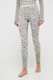 Helly Hansen legginsy funkcyjne Lifa Merino Midweight kolor zielony - Spodnie sportowe damskie - miniaturka - grafika 1