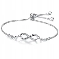 Bransoletki - Bransoletka Srebrna Bransoletka Regulowana Nieskończoność MODA TRUSKY - miniaturka - grafika 1