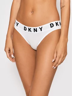 Majtki damskie - DKNY Figi klasyczne DK4513 Biały - grafika 1