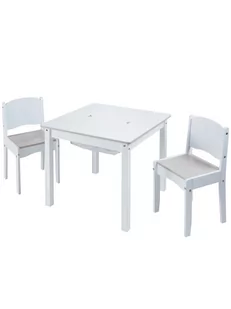 Worlds Apart 3-częściowy zestaw: stolik i krzesełka, biały Brandunit BV - Wyposażenie pokoiku dziecięcego - miniaturka - grafika 1