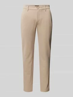 Spodnie męskie - Spodnie o kroju slim fit z elastycznym paskiem model ‘Langford’ - grafika 1
