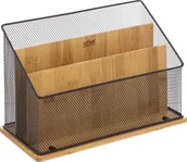 Przyborniki na biurko - 5five ORGANIZER NA BIURKO metalowy czarny industrialny - miniaturka - grafika 1