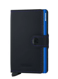 Portfele - Elegancki portfel RFID Secrid Miniwallet Matte - matte black / blue - grafika 1