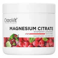Witaminy i minerały - Ostrovit, Cytrynian Magnezu o smaku lemoniady malinowej z miętą, 200 g - miniaturka - grafika 1