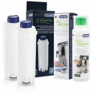 Zestaw Do Delonghi, Filtr DLSC002 2szt, Płyn SER3013 250 ml - Akcesoria i części do ekspresów do kawy - miniaturka - grafika 1