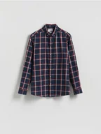 Koszule męskie - Reserved - Koszula regular fit w kratę - granatowy - miniaturka - grafika 1