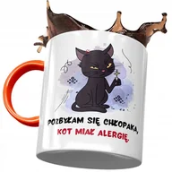 Kubki - Kubek Pomarańczowy z Kotem Kotkiem Słodki Prezent z Nadrukiem ze Zdjęciem + Opakowanie na prezent (wzór 03) - miniaturka - grafika 1