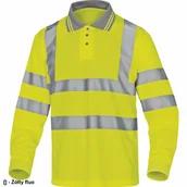 Odzież robocza - Delta Plus Polo ostrzegawcze z poliestru kolor żółty rozmiar XL METEOJAXG METEOJAXG - miniaturka - grafika 1