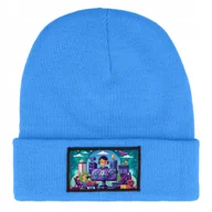 Czapki damskie - CZAPKA ZIMOWA CIEPŁA NIEBIESKA DZIECIĘCA Z MOTYWEM STUMBLE & WIN MIX WZORÓW - miniaturka - grafika 1