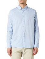 Koszule męskie - bugatti Męska koszula 9350-28703 z kołnierzem button-down, jasnoniebieska, normalna - miniaturka - grafika 1