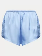 Piżamy damskie - Hunkemöller Szorty piżamowe Satin 204994 Niebieski Regular Fit - miniaturka - grafika 1