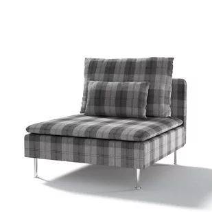 Dekoria pl pl Pokrowiec na moduł Söderhamn 1-osobowy krata szaro-grafitowa 93 x 99 x 83 cm Edinburgh 1007-115-75 - Pokrowce na meble - miniaturka - grafika 1