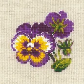 Pasmanteria - Zestaw Do Haftu Z Włóczką - Para Bratków - miniaturka - grafika 1