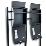 Skrzynki na listy - Grafitowe Skrzynki na listy pocztowe na stojaku Zestaw wolnostojące - miniaturka - grafika 1