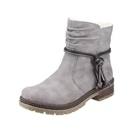 Botki damskie - Rieker Damskie sztyblety Y7463, Szary Grey 40 40, 42 EU - miniaturka - grafika 1