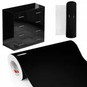 Okleiny - Okleina Meblowa Kolor Czarny Połysk Rolka 50cmx10m - miniaturka - grafika 1