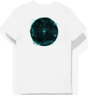 Koszulki męskie - Koszulka męska biała z motywem neonowej siatki Sci-Fi 3XL - miniaturka - grafika 1