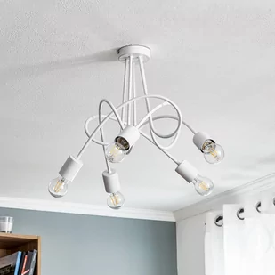 Lampa wisząca Tango 5 x 60 W E27 biała 23615 - Lampy sufitowe - miniaturka - grafika 2