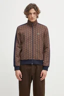Bluzy męskie - Lacoste bluza męska kolor brązowy wzorzysta SH1368 - miniaturka - grafika 1
